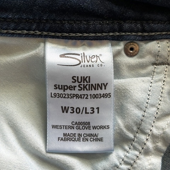 Silver Jeans Suki Super Skinny Size 30 - Picture 11 of 16